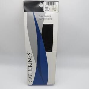 Catherines Pantyhose Daysheer Sheer Leg Sandalfoot Black Size F